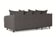 Лила оттоман угловой диван флип-аут 3БК Велюр Formula 925 (серый) арт. 4673739702888