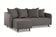 Лила оттоман угловой диван флип-аут 3БК Велюр Formula 925 (серый) арт. 4673739702888