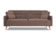Хюгге трёхместный диван-релакс Велюр Formula 225 (коричневый) арт. 4673739700181